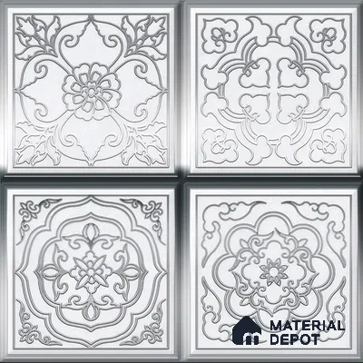 Metallic Wall Tile TL 07235 D Silver Mist 1 ft x 1 ft Ceramic Matte Finish - 9 mm  | 2 mm Spacer is Mandatory | Suitable For Bathroom, Kitchen, Dining Area | Please Expect a Slight Variation of Pattern (Sample)